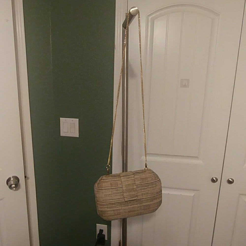 J.Renee Hard Case Vintage Purse Tan Brown